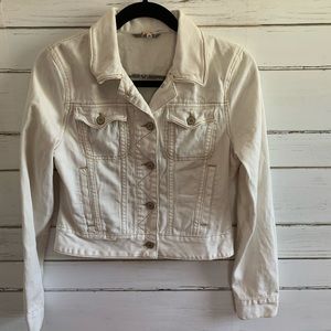 White Free People Jean Jacket  XS